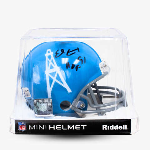 Earl Campbell Autographed Houston Oilers Mini Replica Football Helmet (JSA Verified)