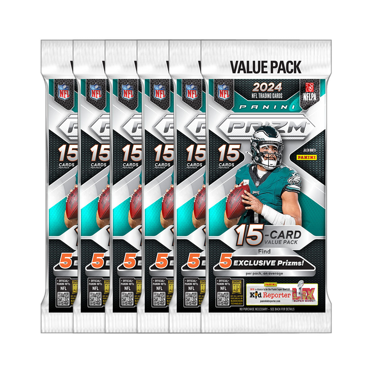 2024 Panini Prizm Football Fat Pack 6-Pack Bundle