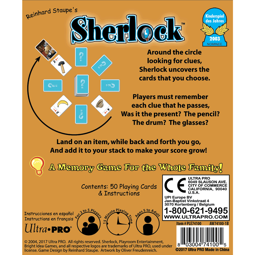 Sherlock: Kids Memory Game for Ages 5 and Up