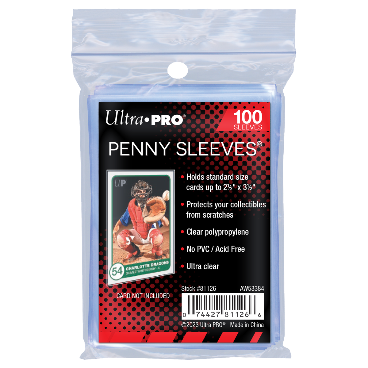100ct PENNY SLEEVES 2.5" x 3.5" Soft Trading Card Protectors | Ultra PRO International 100ct PENNY SLEEVES 2.5" x 3.5" Soft Trading Card Protectors | Ultra PRO International