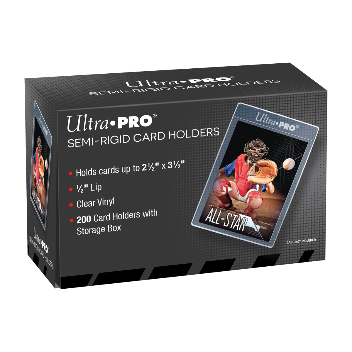 1/2" Lip Semi-Rigid Card Holders (200ct) for Standard Size Cards