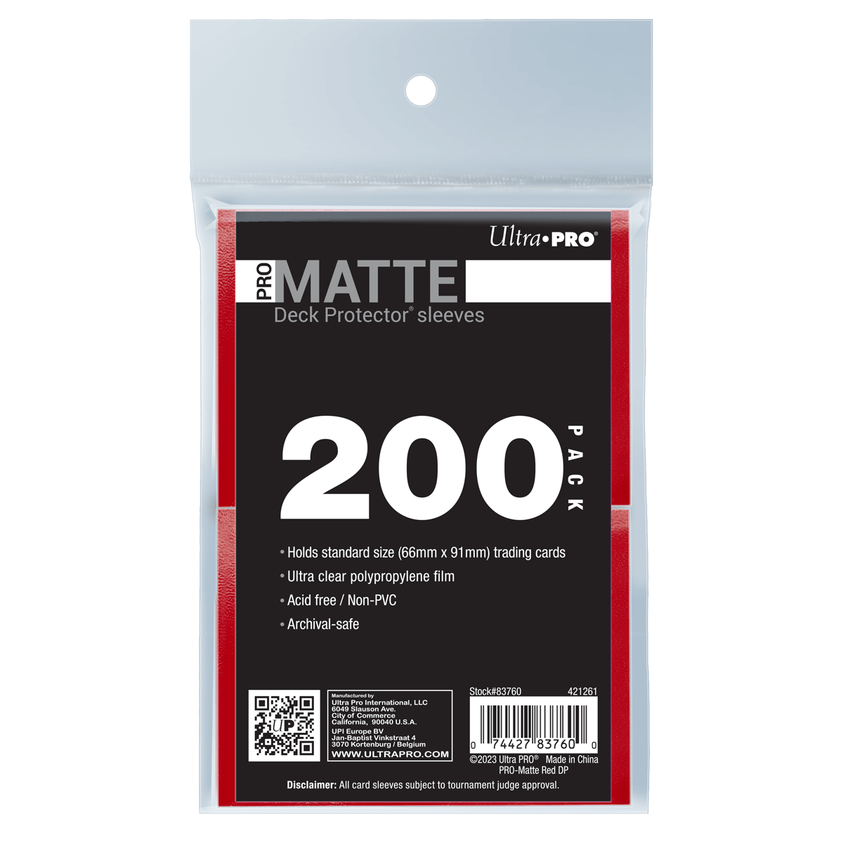 PRO-Matte Standard Deck Protector Sleeves Bundle (200ct)
