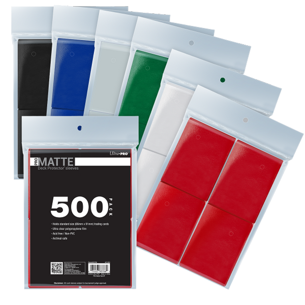 ultra pro card sleeves 500 pack target PRO-Matte Standard Deck Protector Sleeves Bundle (500ct)