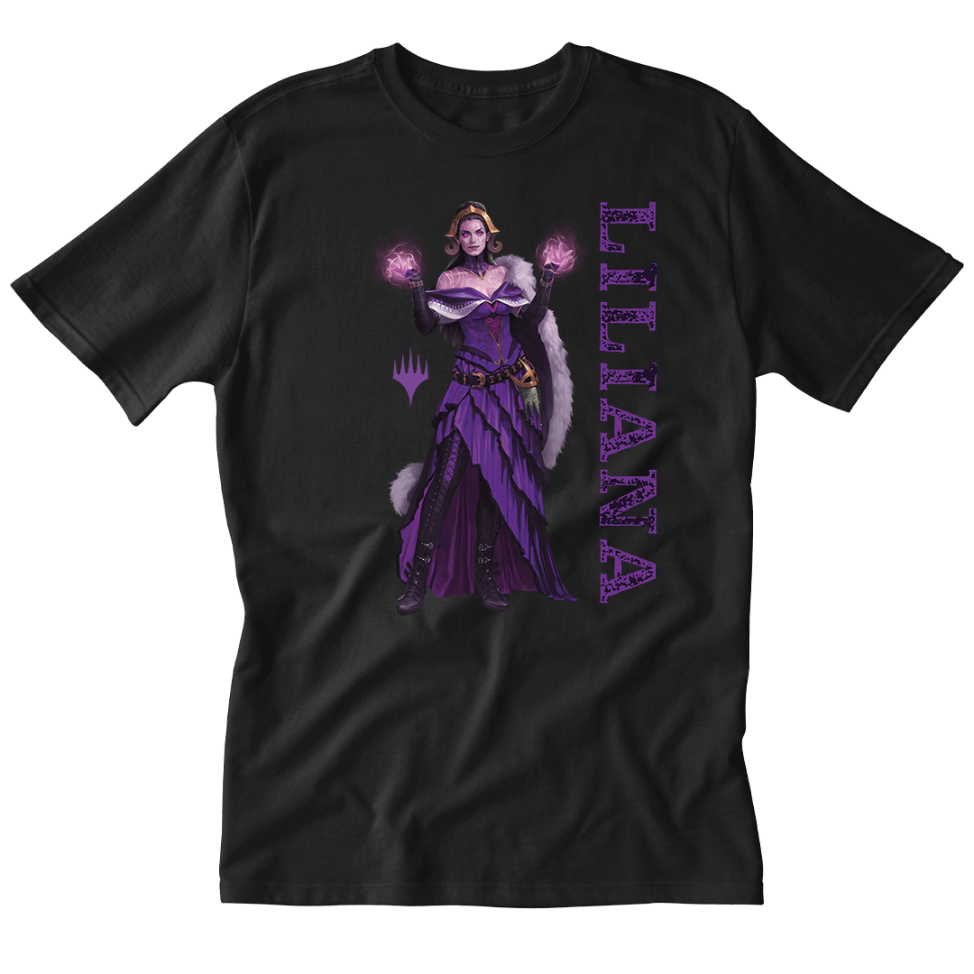 Foundations Liliana Printed Graphic Tee in Black for Magic: The Gathering | Ultra PRO International