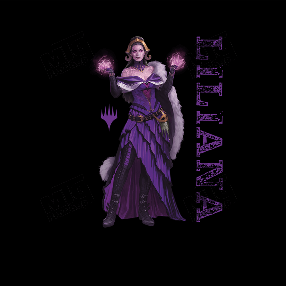 Foundations Liliana Printed Graphic Tee in Black for Magic: The Gathering | Ultra PRO International
