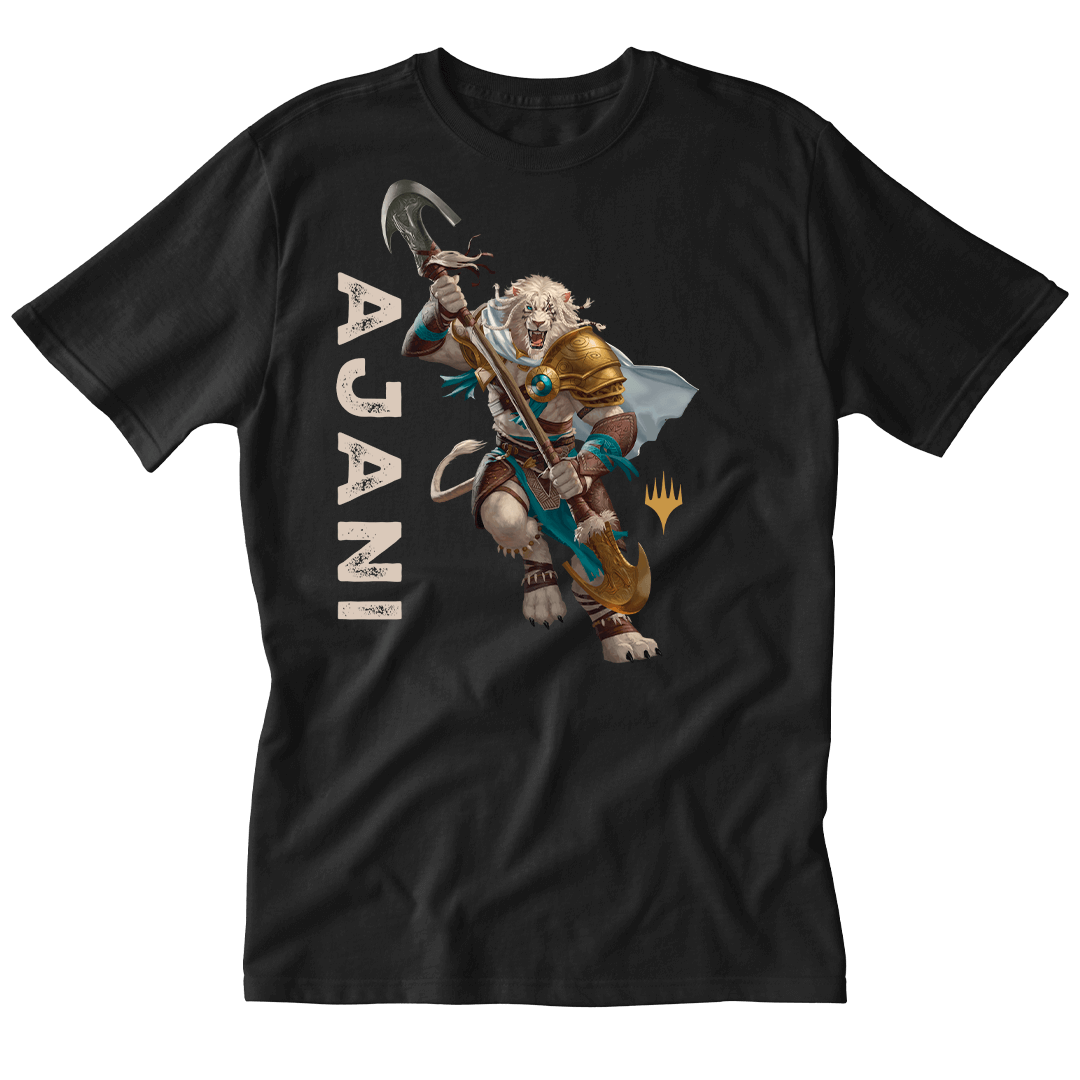 Foundations Ajani Printed Graphic Tee in Black for Magic: The Gathering | Ultra PRO International