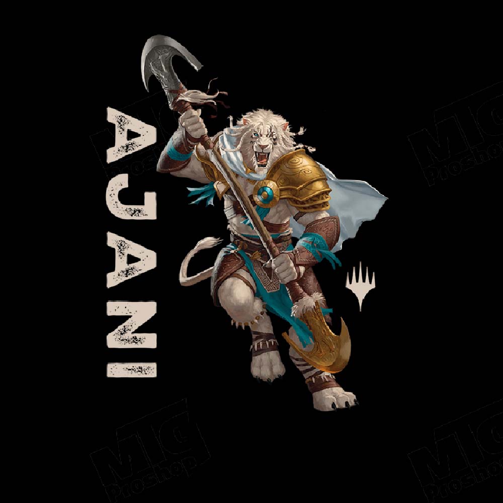 Foundations Ajani Printed Graphic Tee in Black for Magic: The Gathering | Ultra PRO International