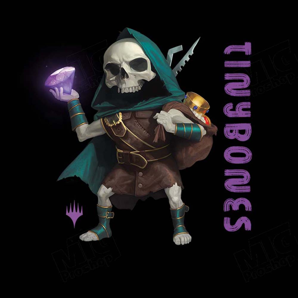 Foundations Tinybones Printed Graphic Tee in Black for Magic: The Gathering