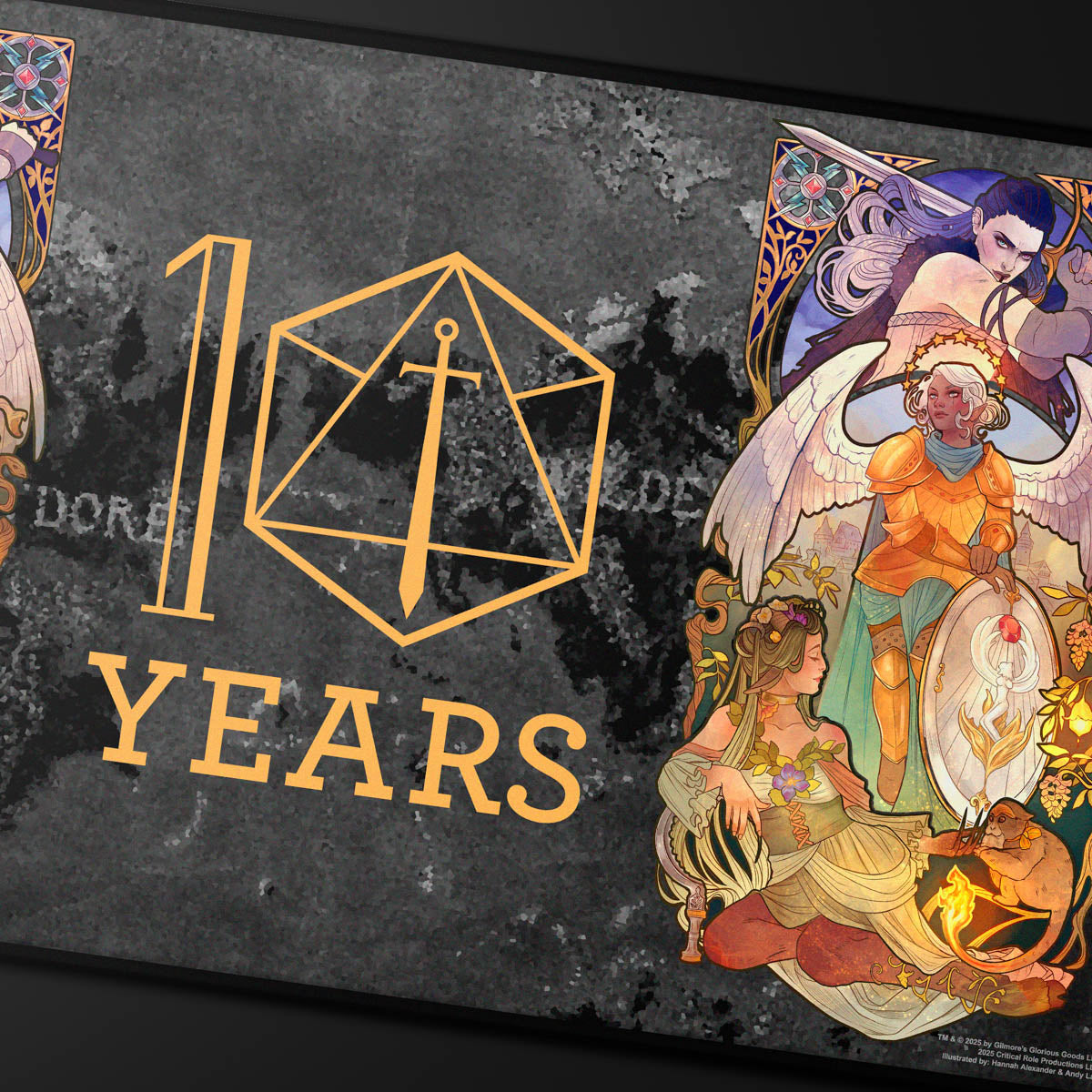 Critical Role 10th Anniversary Stitched Edge Playmat - Ashley | Ultra PRO International