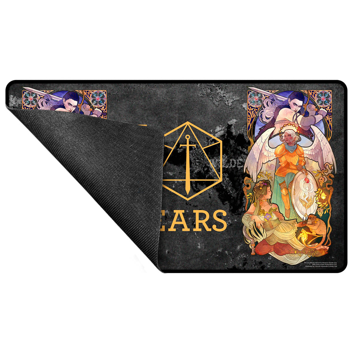 Critical Role 10th Anniversary Stitched Edge Playmat - Ashley Back | Ultra PRO International