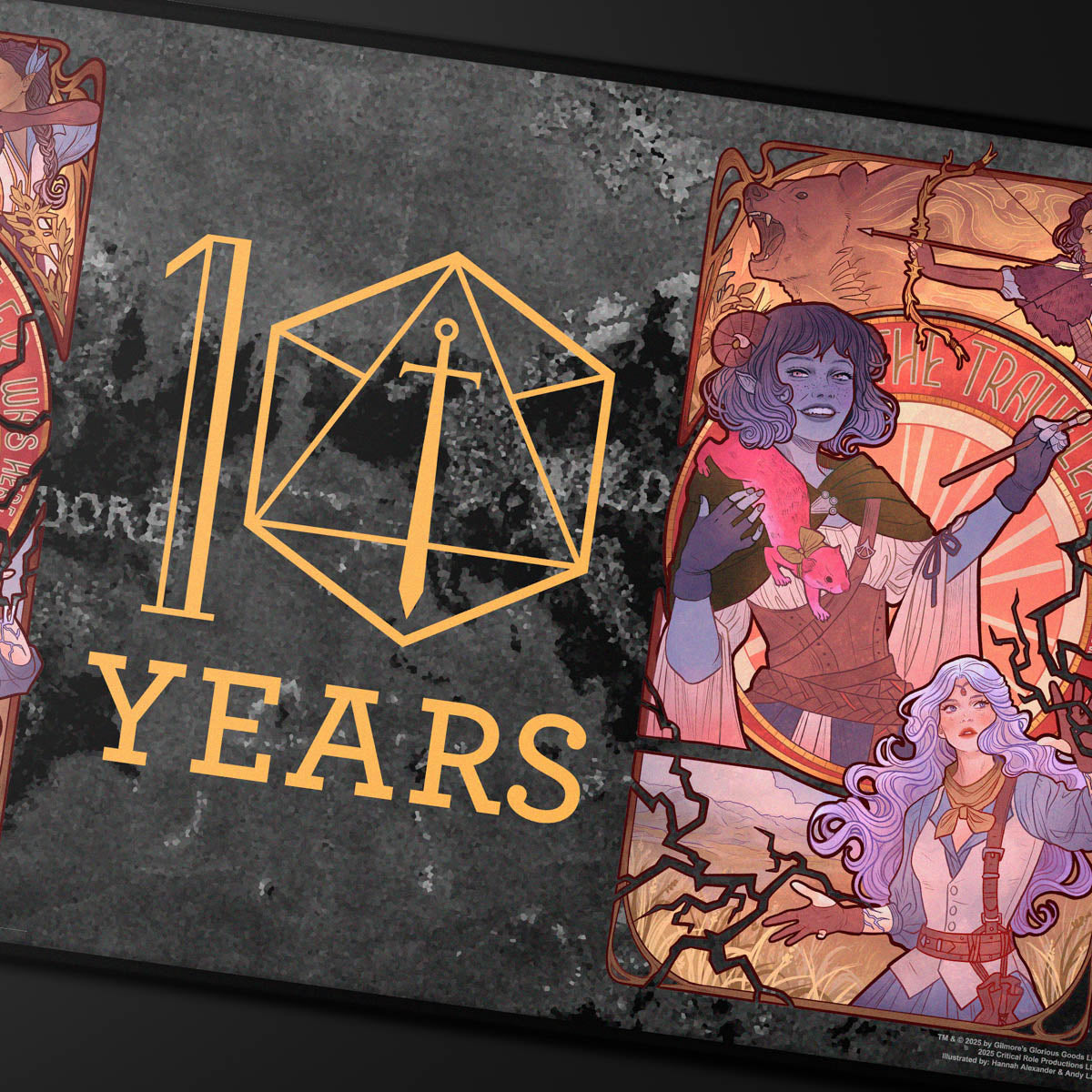Critical Role 10th Anniversary Stitched Edge Playmat - Laura | Ultra PRO International