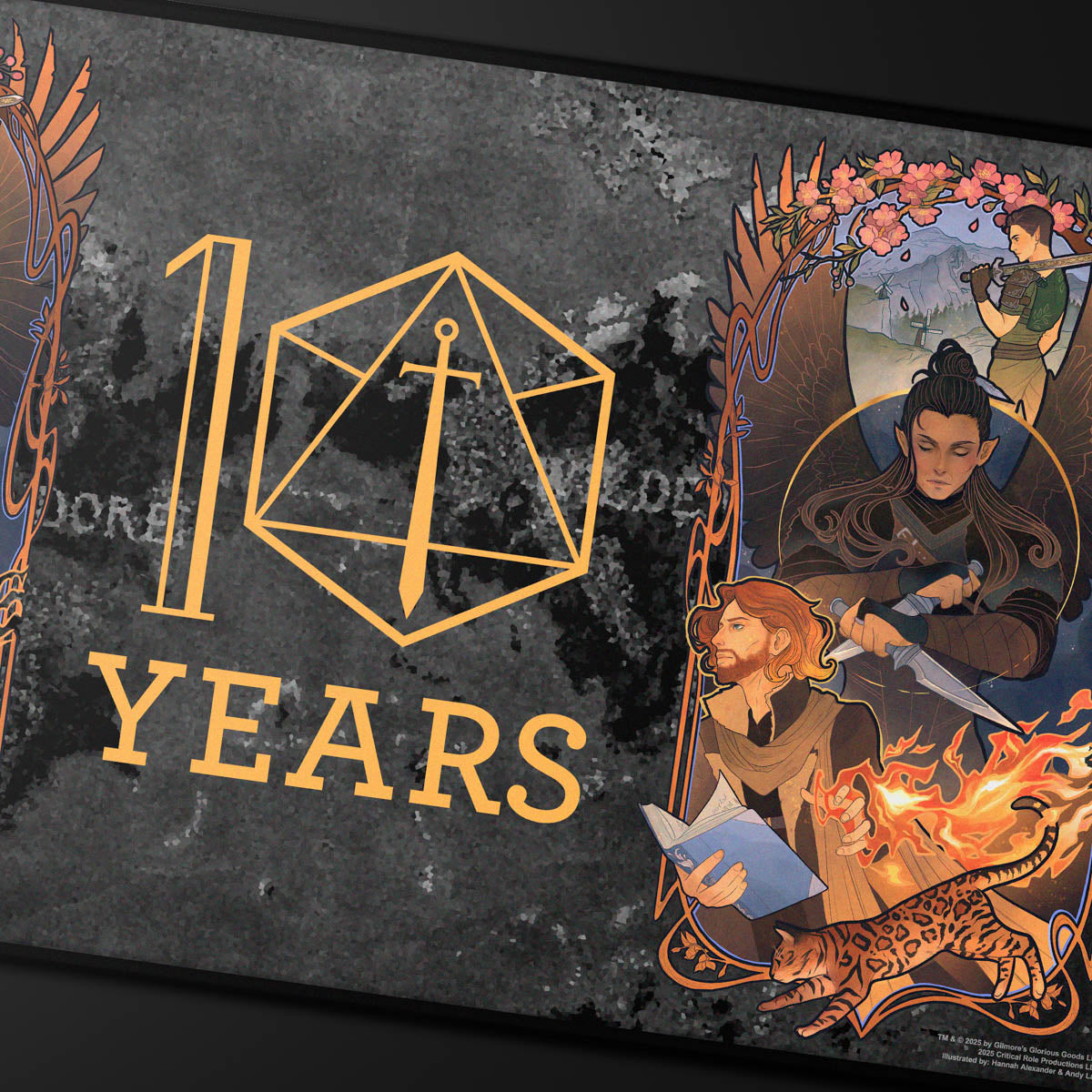 Critical Role 10th Anniversary Stitched Edge Playmat - Liam | Ultra PRO International