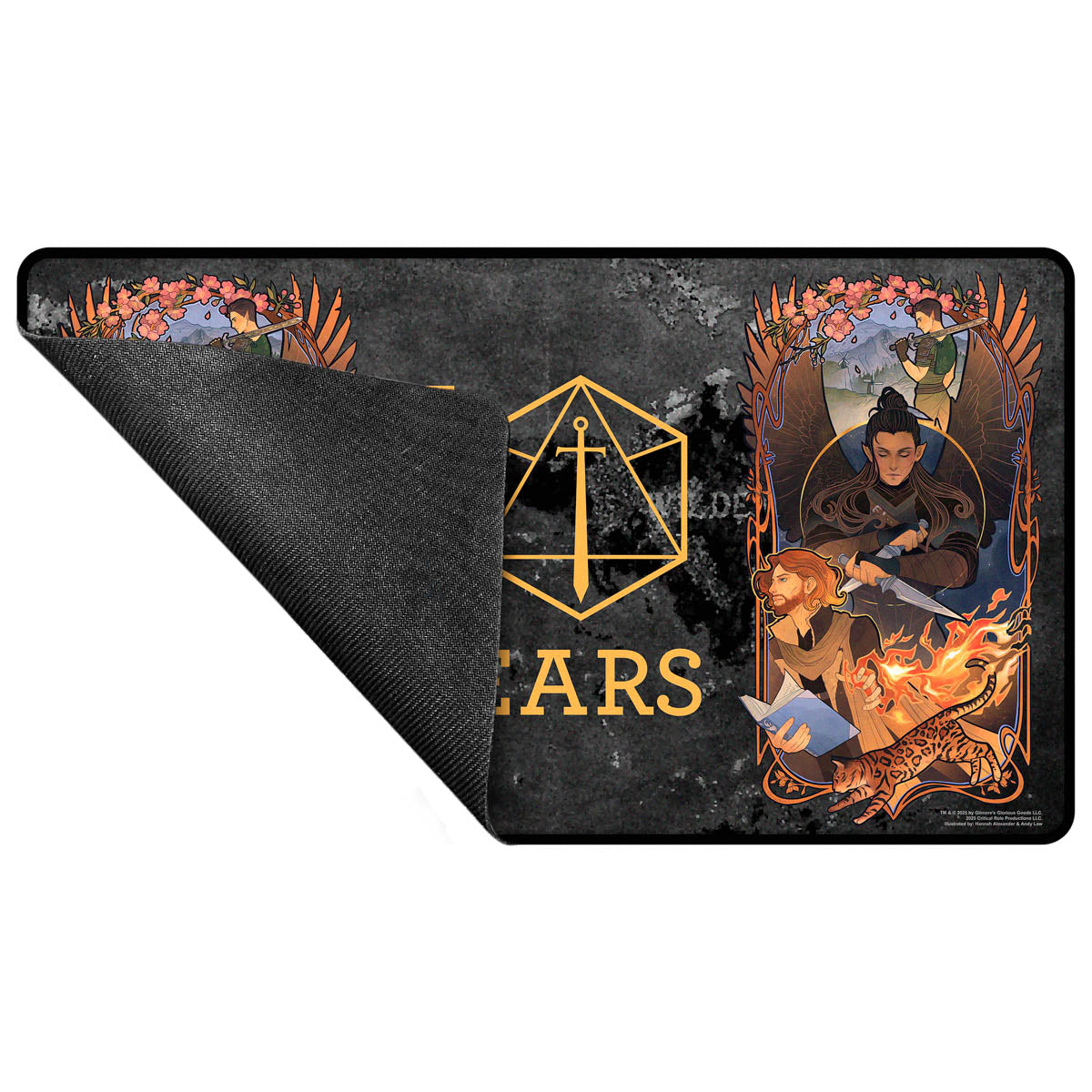 Critical Role 10th Anniversary Stitched Edge Playmat - Liam Back | Ultra PRO International