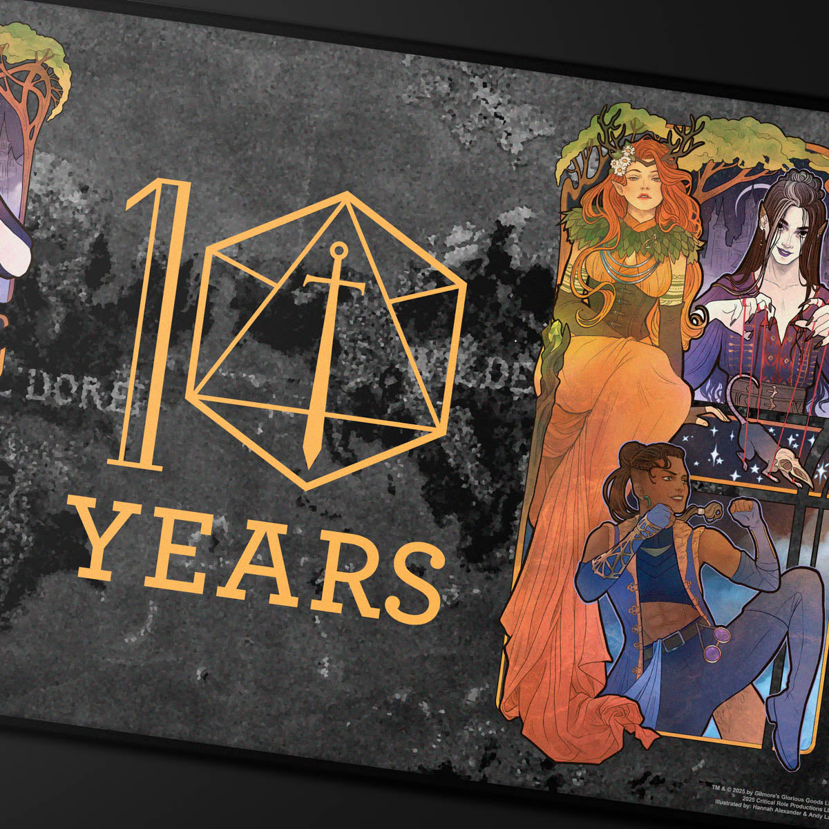 Critical Role 10th Anniversary Stitched Edge Playmat - Marisha | Ultra PRO International