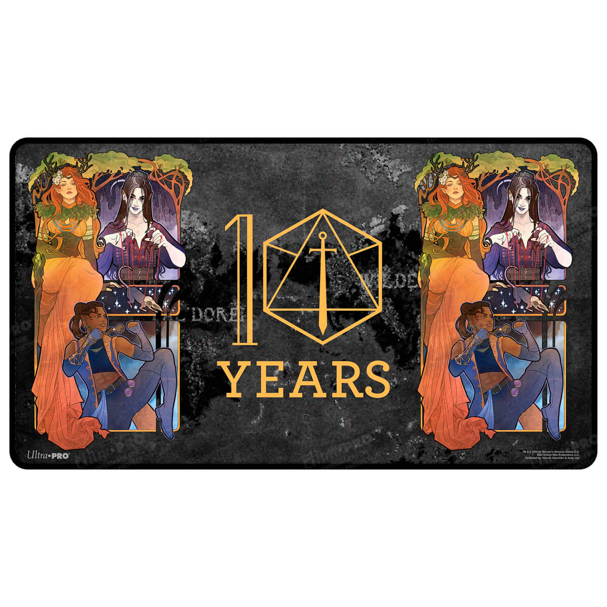 Critical Role 10th Anniversary Stitched Edge Playmat - Marisha Front | Ultra PRO International