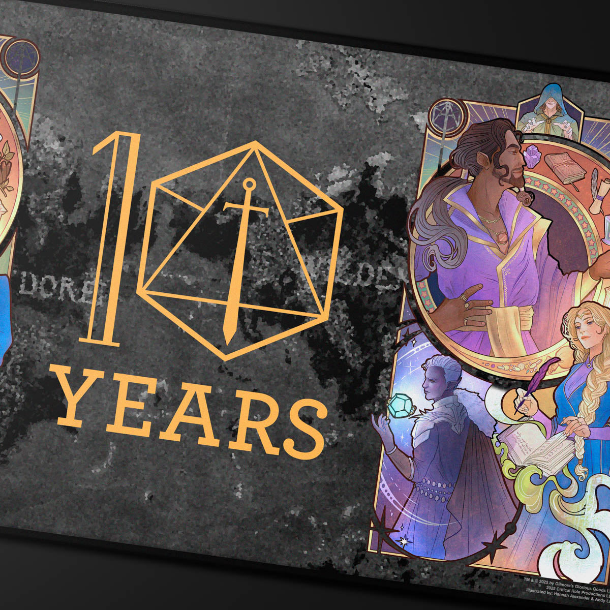 Critical Role 10th Anniversary Stitched Edge Playmat - Matt | Ultra PRO International
