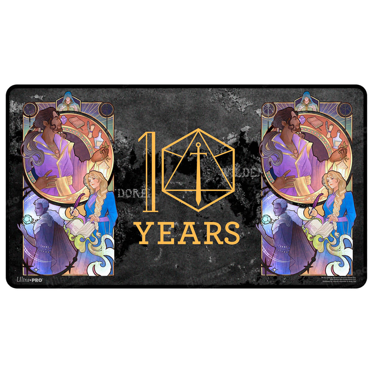 Critical Role 10th Anniversary Stitched Edge Playmat - Matt Front | Ultra PRO International