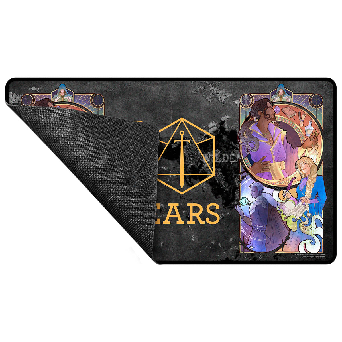 Critical Role 10th Anniversary Stitched Edge Playmat - Matt Back | Ultra PRO International