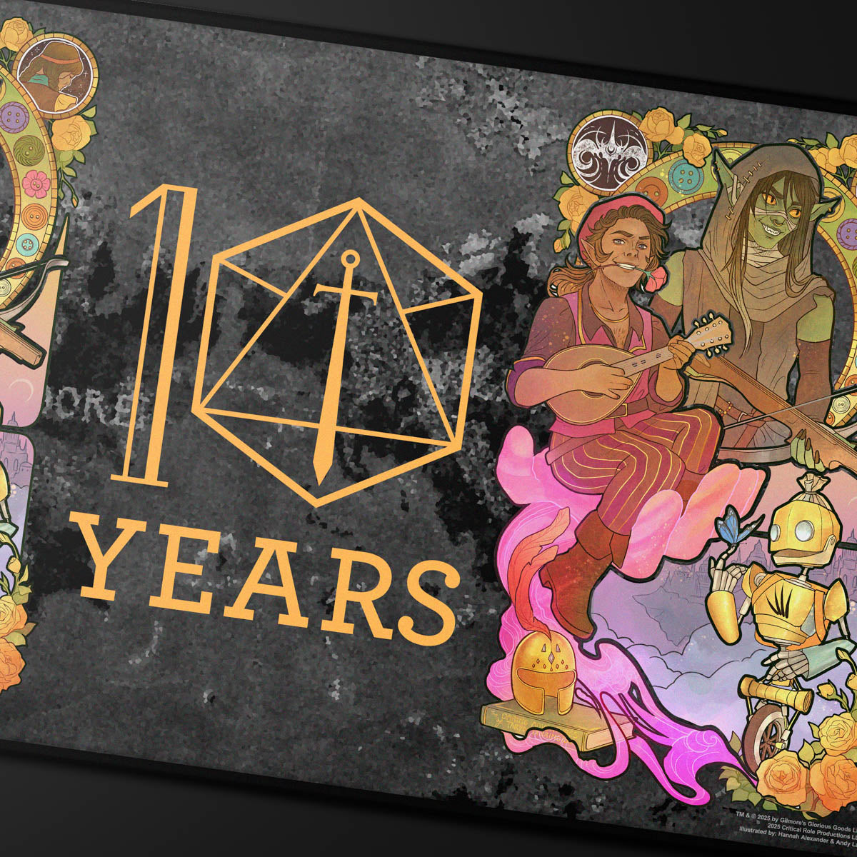 Critical Role 10th Anniversary Stitched Edge Playmat - Sam | Ultra PRO International