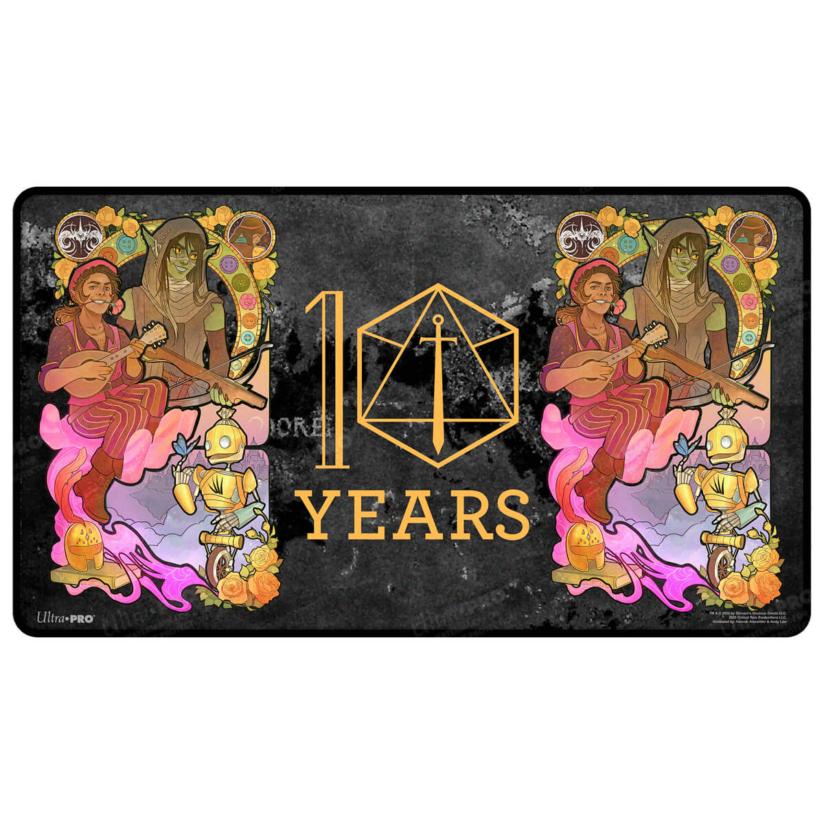 Critical Role 10th Anniversary Stitched Edge Playmat - Sam Front | Ultra PRO International
