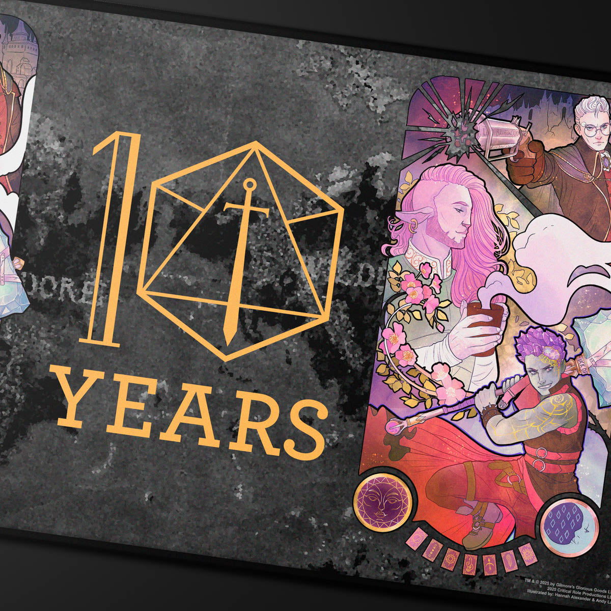 Critical Role 10th Anniversary Stitched Edge Playmat - Taliesin | Ultra PRO International