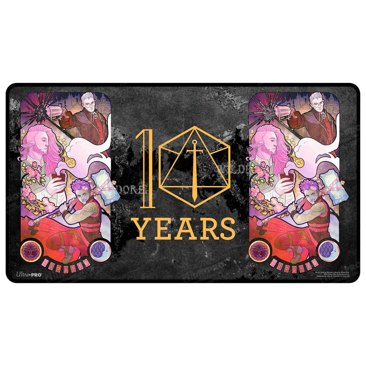 Critical Role 10th Anniversary Stitched Edge Playmat - Taliesin Front | Ultra PRO International