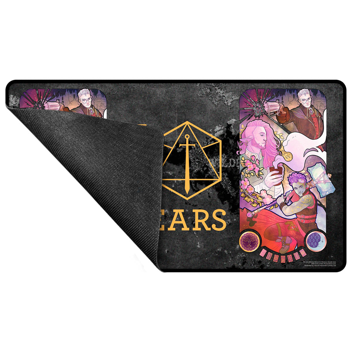 Critical Role 10th Anniversary Stitched Edge Playmat - Taliesin Back | Ultra PRO International