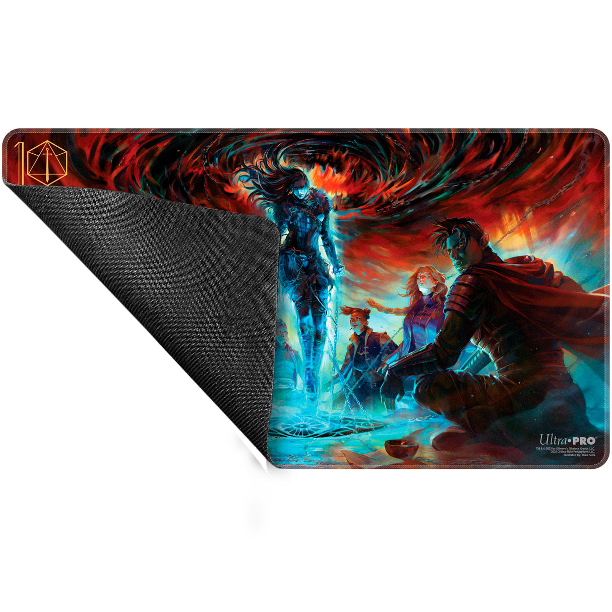 Critical Role Baddies - “Chained Oblivion” Stitched Playmat for Tabletop Gaming Front | Ultra PRO International