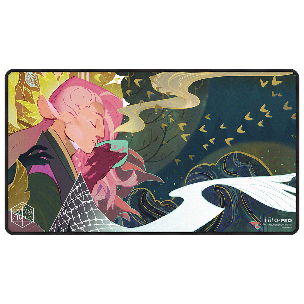 Critical Role Radiants: The Mighty Nein Caduceus Clay Black-Stitched Playmat for Tabletop Gaming - Front | Ultra PRO