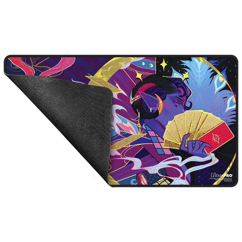 Critical Role Radiants: The Mighty Nein Mollymauk Tealeaf Black-Stitched Playmat for Tabletop Gaming - Rubber | Ultra PRO