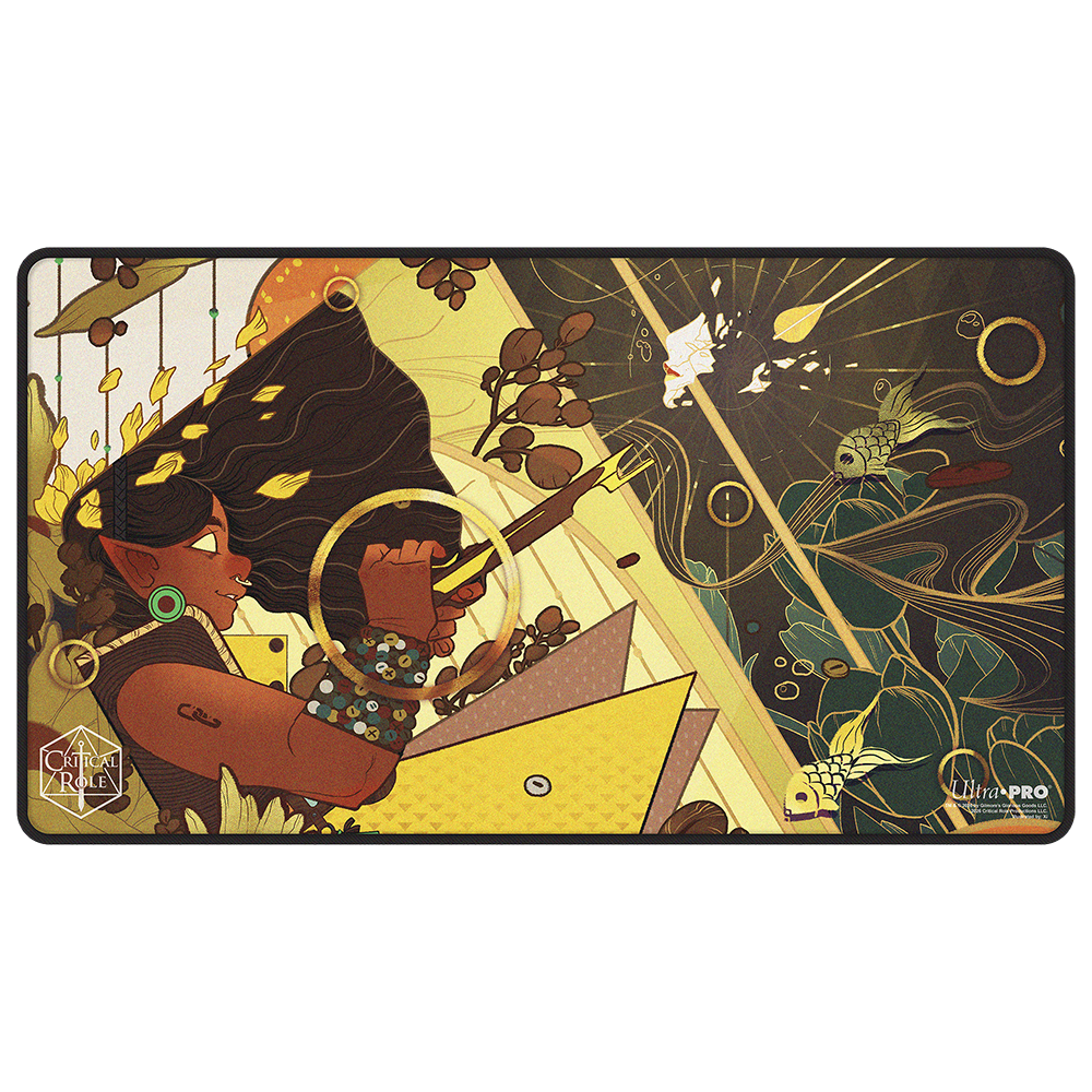 Critical Role Radiants: The Mighty Nein Veth Brenatto Black-Stitched Playmat for Tabletop Gaming - Front | Ultra PRO