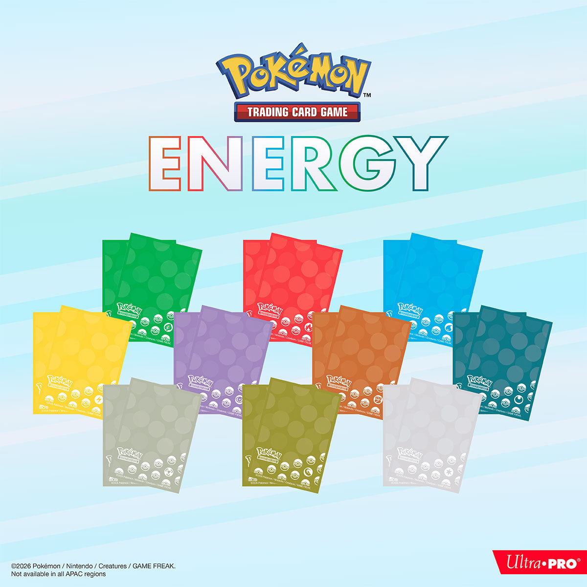 Energy - All Types 65ct DECK PROTECTOR® Sleeves Bundle for Pokémon
