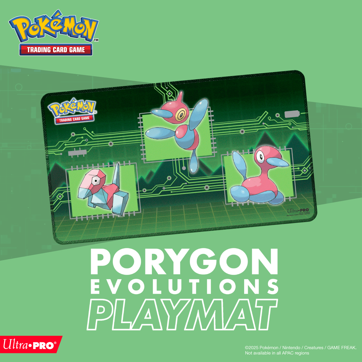 Porygon Evolutions Stitched Playmat for Pokémon
