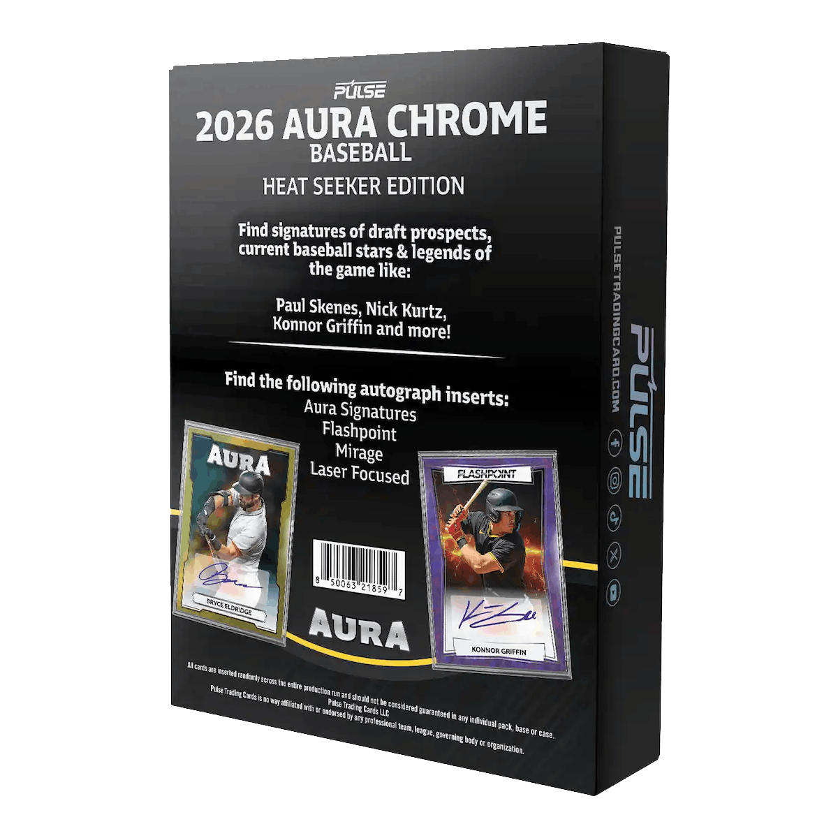 2026 Pulse Aura Chrome Baseball Heat Seeker Edition - Back | Ultra PRO
