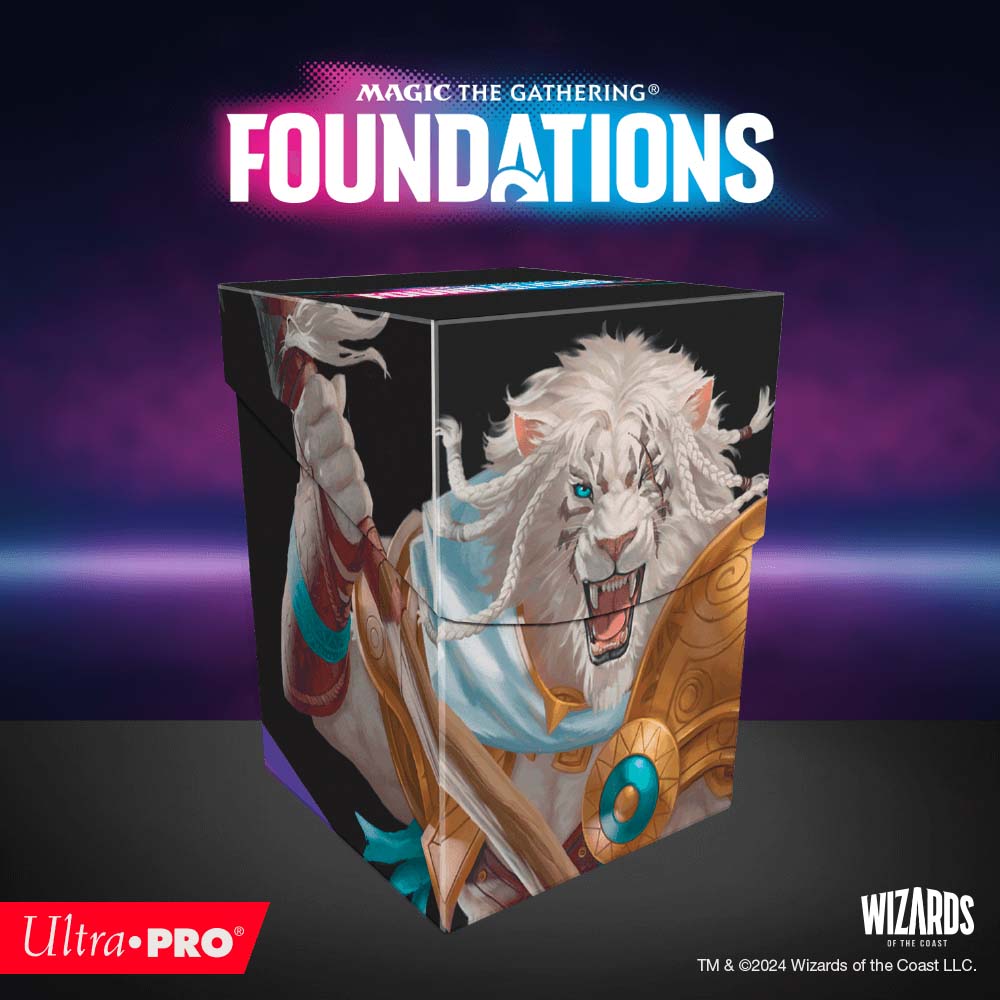 Foundations Ajani 100+ Deck Box Light for Magic: The Gathering | Ultra PRO International