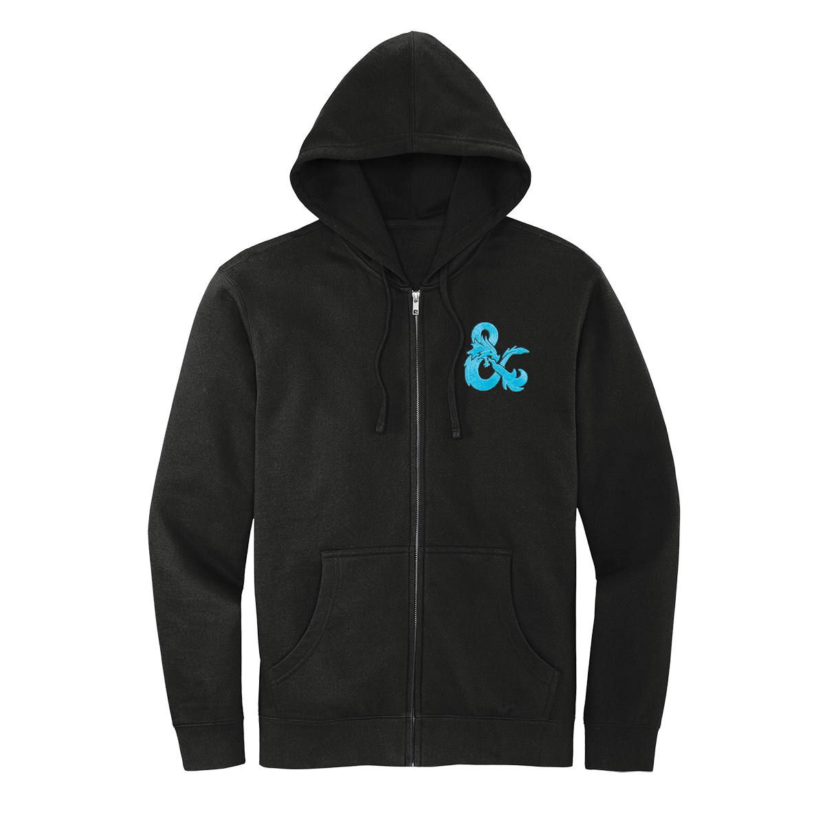 Dungeons & Dragons Zip-Up Hoodie - Black with Blue D&D Logo | Ultra PRO International