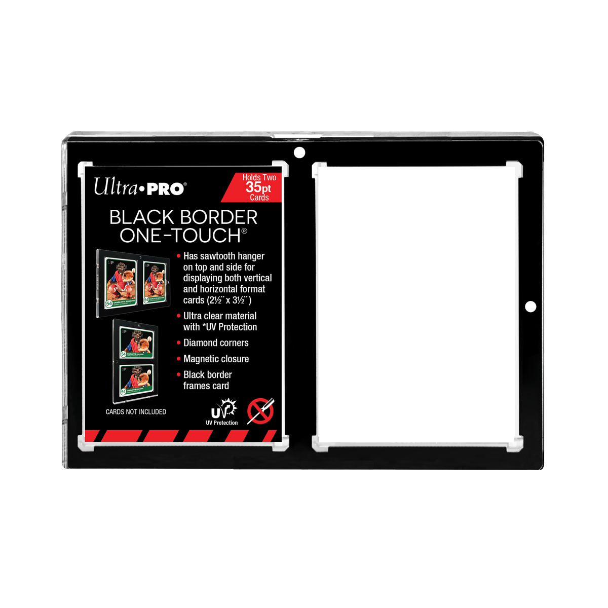 Ultra Pro 2-Card Black Border ONE-TOUCH Magnetic Holder Ultra Pro 2-Card Black Border ONE-TOUCH Magnetic Holder