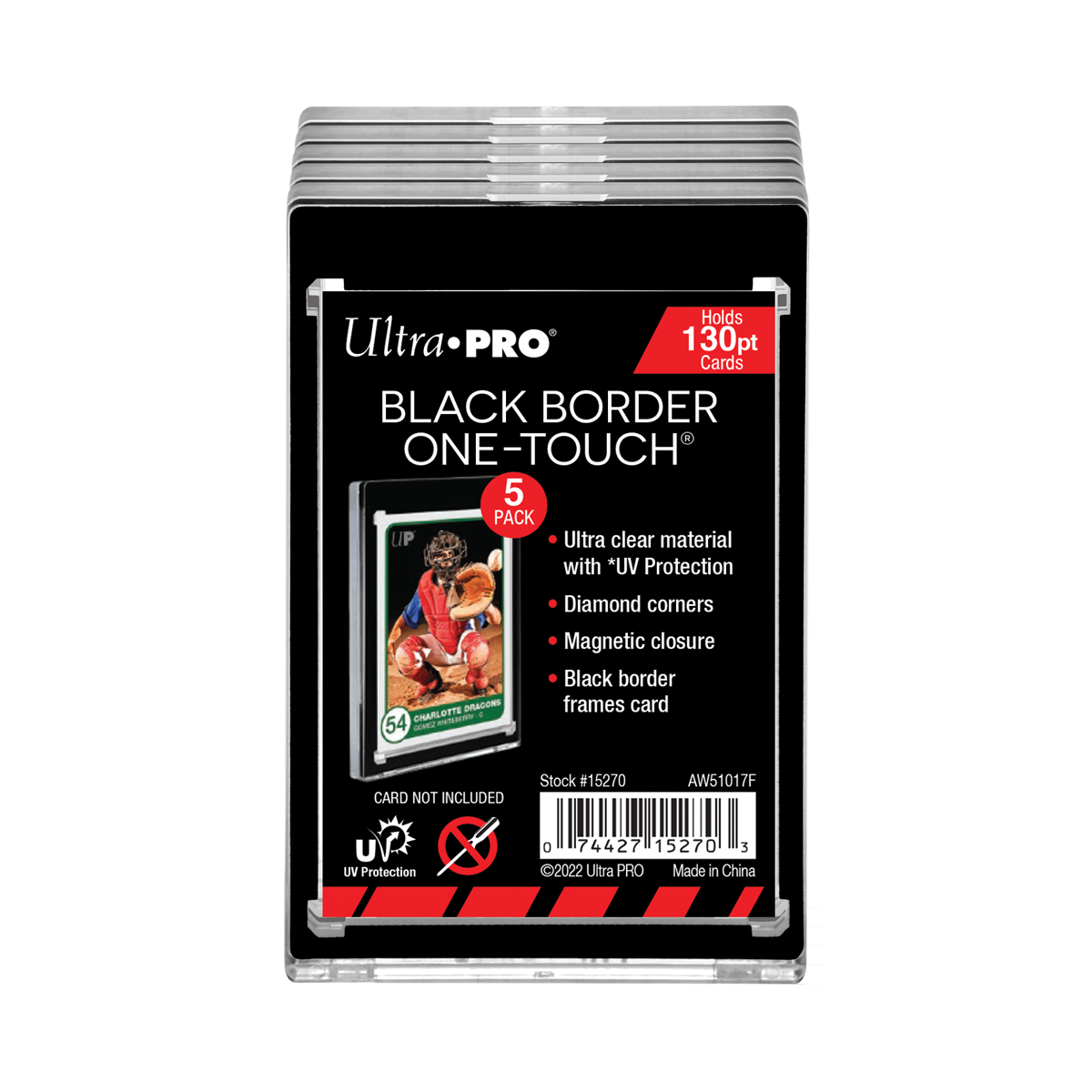 UV ONE-TOUCH Magnetic Holder Black 130pt 5pk | Ultra PRO International