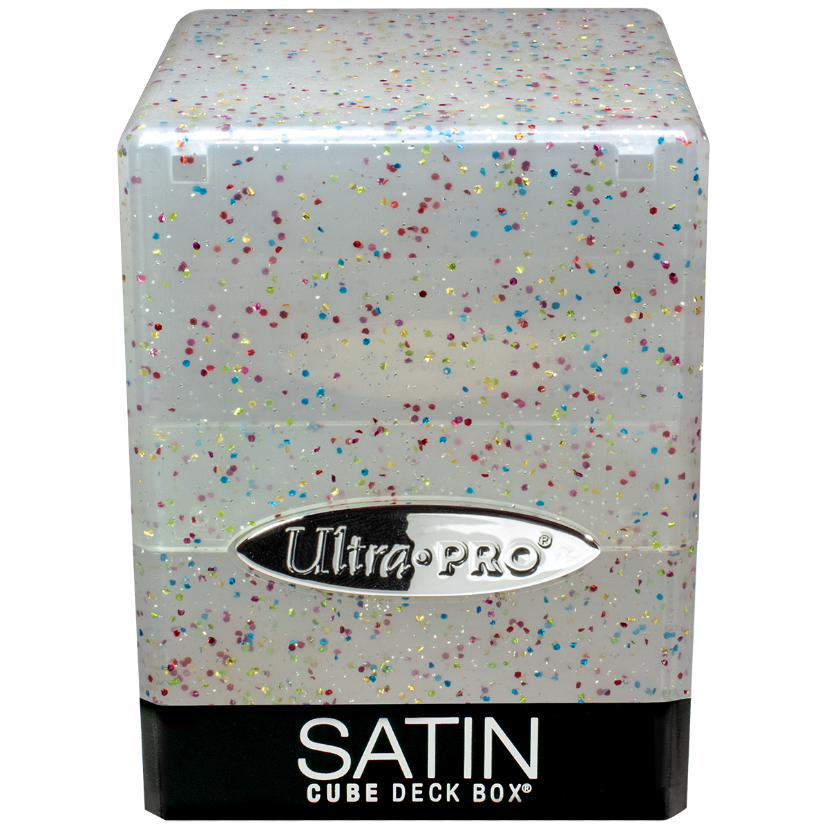 Glitter Satin Cube - Blue - Front | Ultra PRO