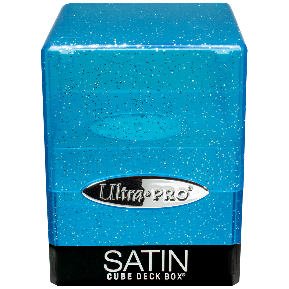 Glitter Satin Cube - Blue - Front | Ultra PRO