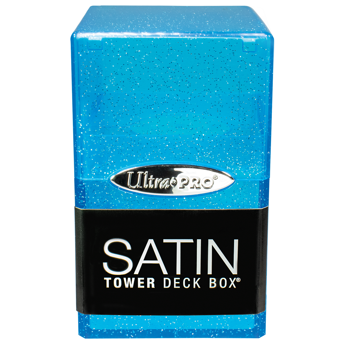 Glitter Satin Tower Deck Box - Blue - Front | Ultra PRO
