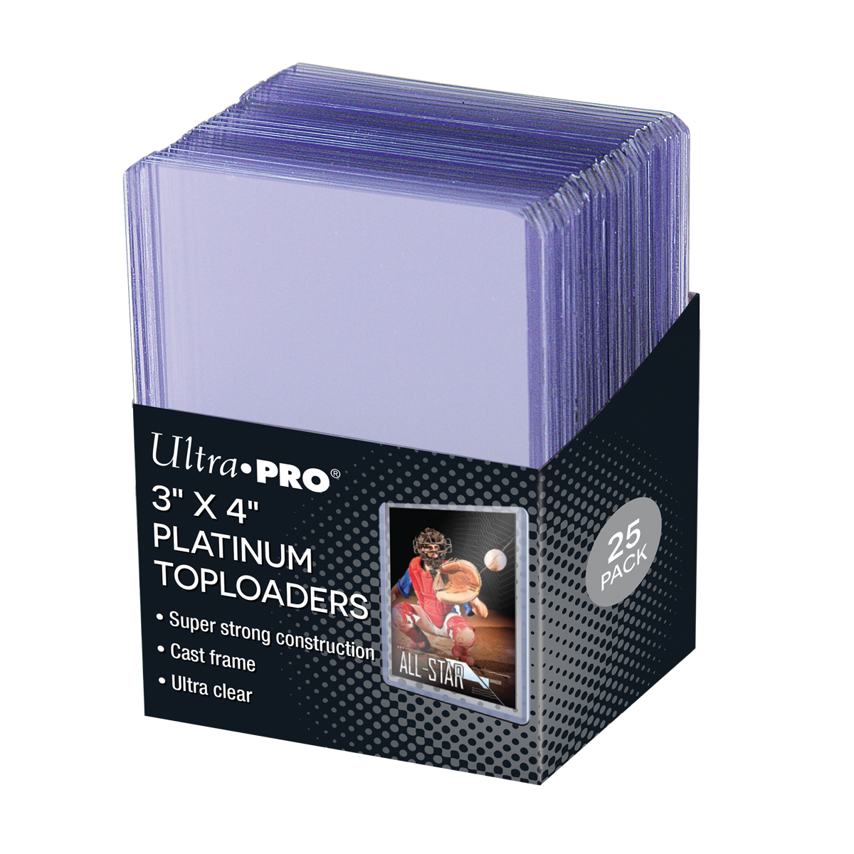 3" X 4" Ultra Clear Platinum Toploaders (25ct) | Ultra PRO International