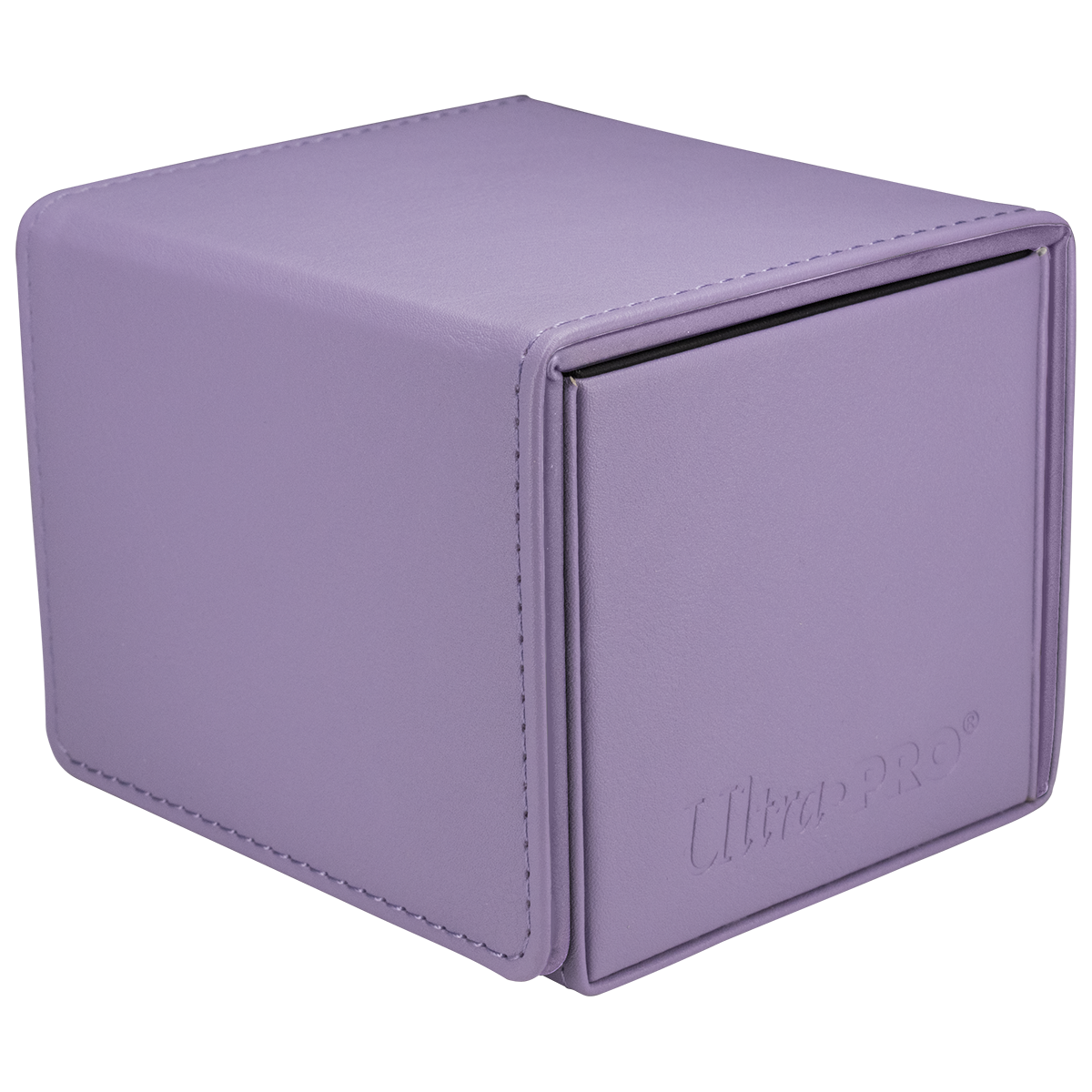 Vivid ALCOVE® Edge DECK BOX® - Purple - Angle | Ultra PRO
