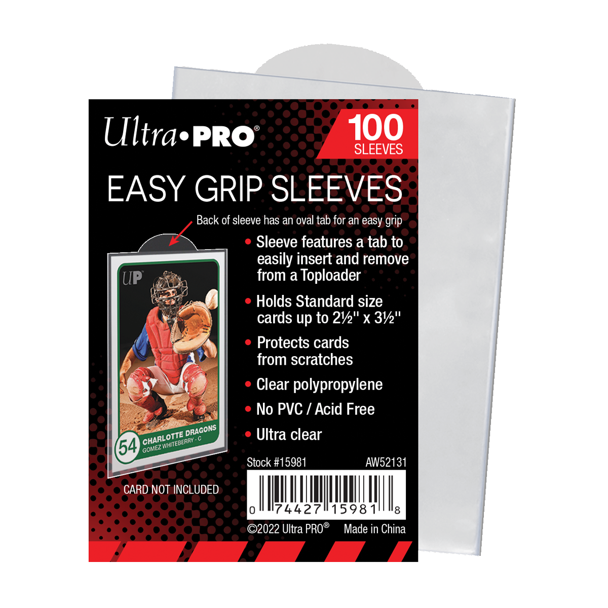 2.5" X 3.5" Easy Grip Card Sleeves (100ct) | Ultra PRO International 2.5" X 3.5" Easy Grip Card Sleeves (100ct) | Ultra PRO International