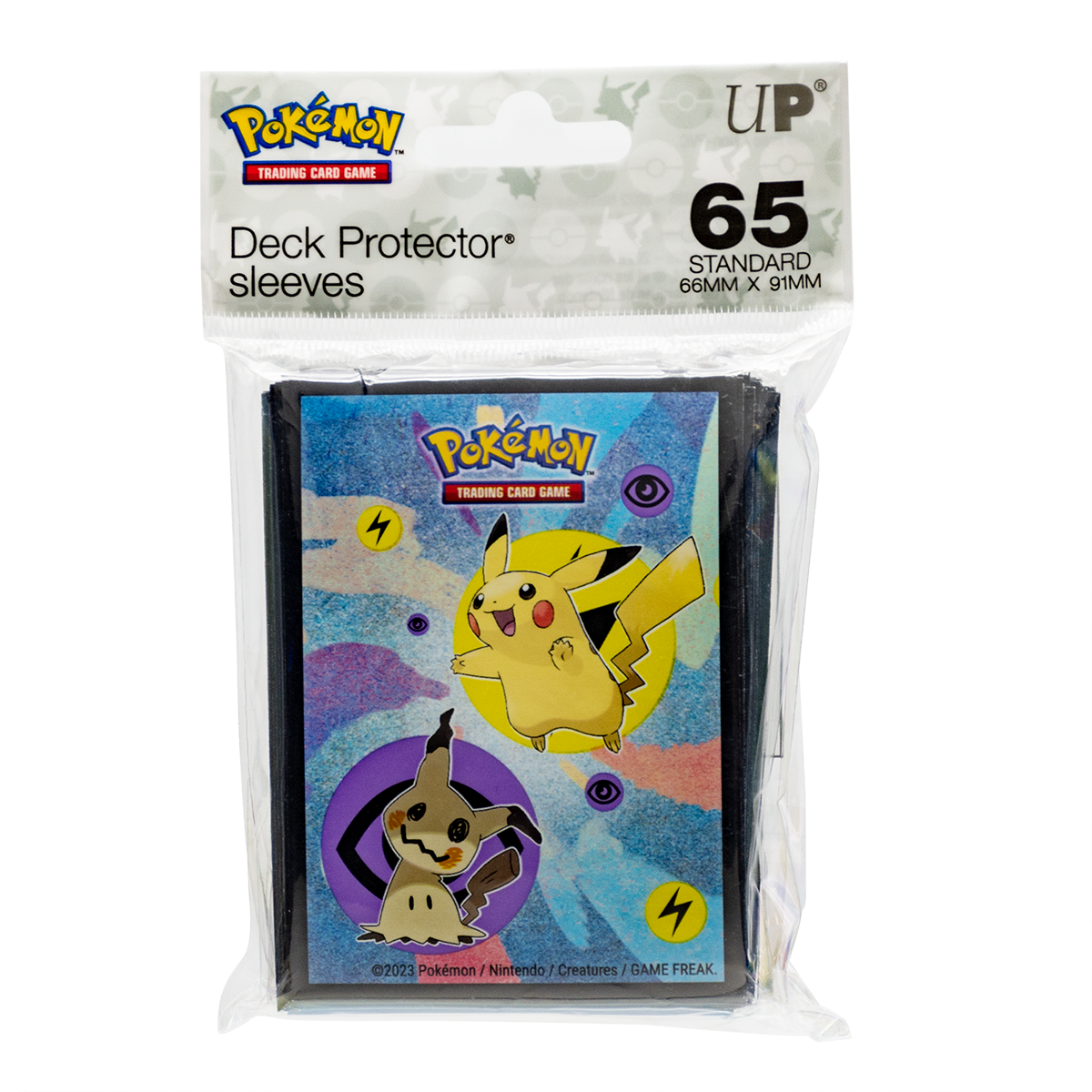 Pikachu & Mimikyu Standard Deck Protector Sleeves (65ct) for Pokémon | Ultra PRO International
