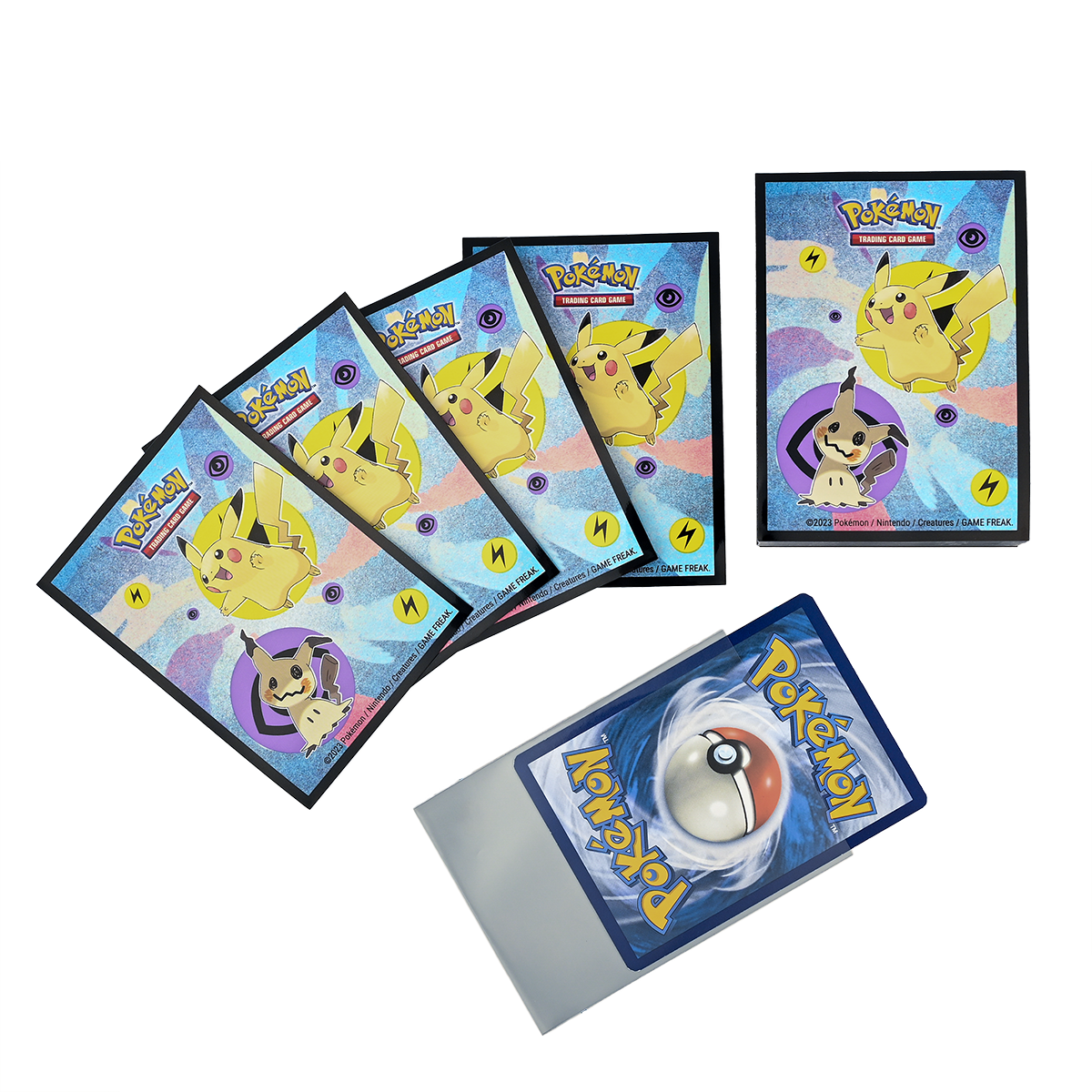 Pikachu & Mimikyu Standard Deck Protector Sleeves (65ct) for Pokémon | Ultra PRO International