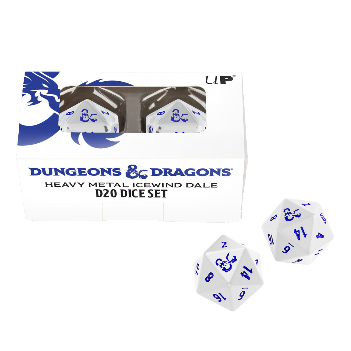 Heavy Metal Icewind D20 Dice Set (2ct) for Dungeons & Dragons | Ultra PRO International