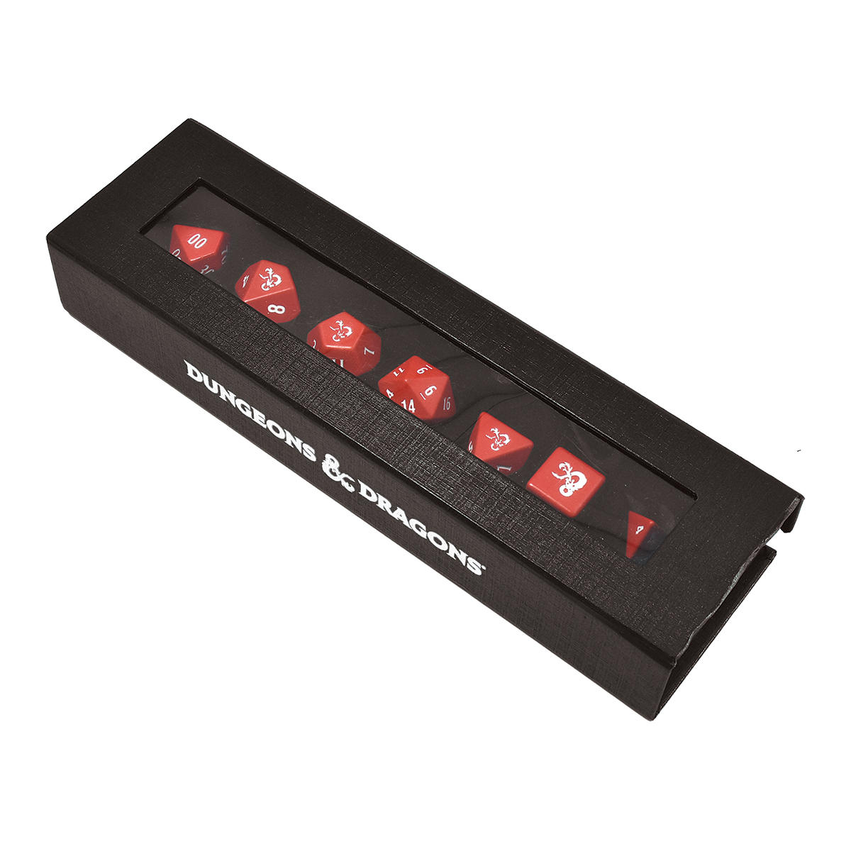 Heavy Metal Red and White RPG Dice Set (7ct) for Dungeons & Dragons | Ultra PRO International