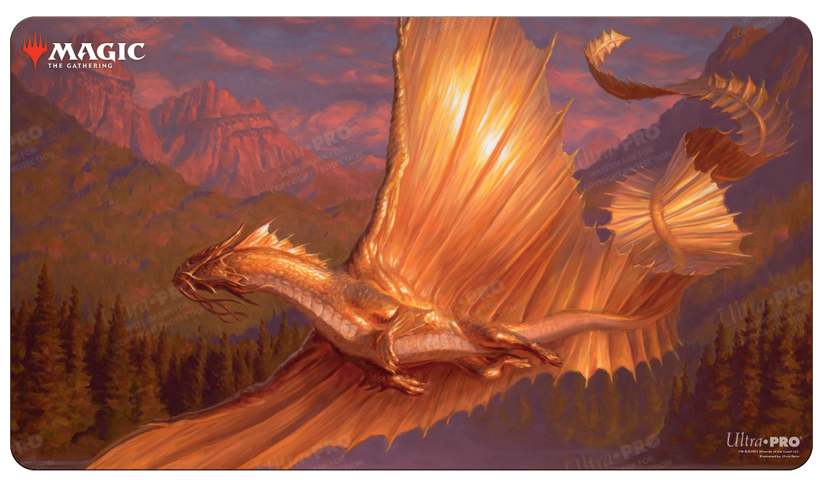 Adventures in the Forgotten Realms Adult Gold Dragon Standard Gaming Playmat for Magic: The Gathering | Ultra PRO International