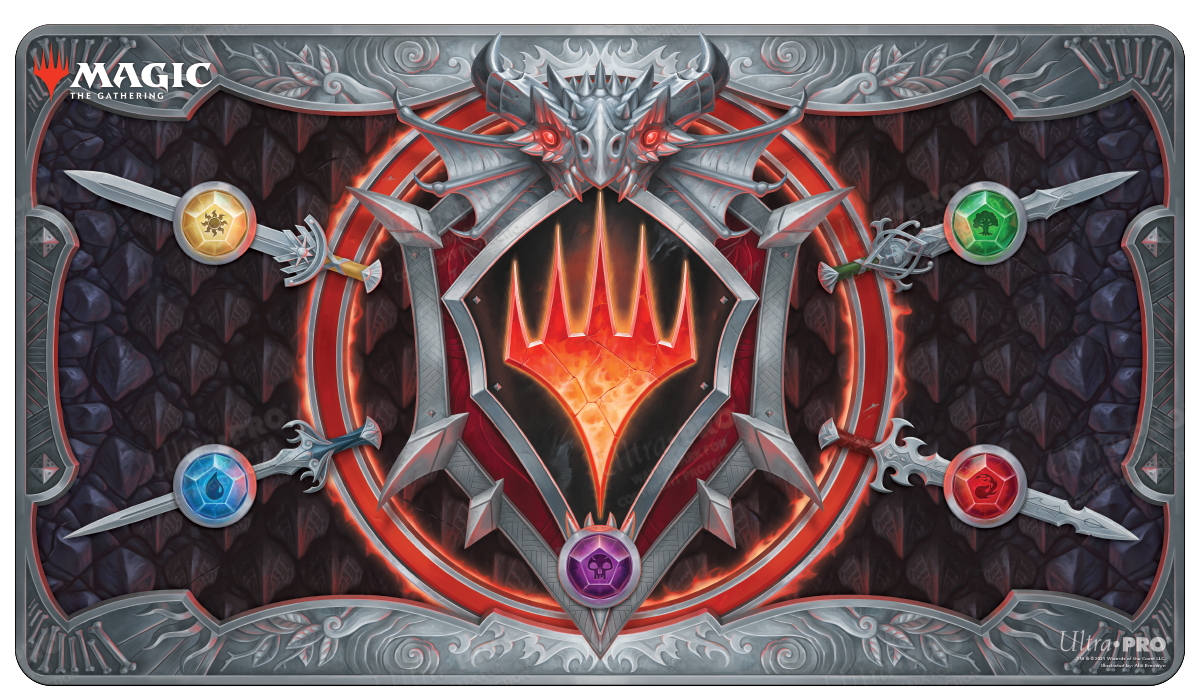 Adventures in the Forgotten Realms Stylized Planeswalker Symbol White Stitched Standard Gaming Playmat for Magic: The Gathering | Ultra PRO International